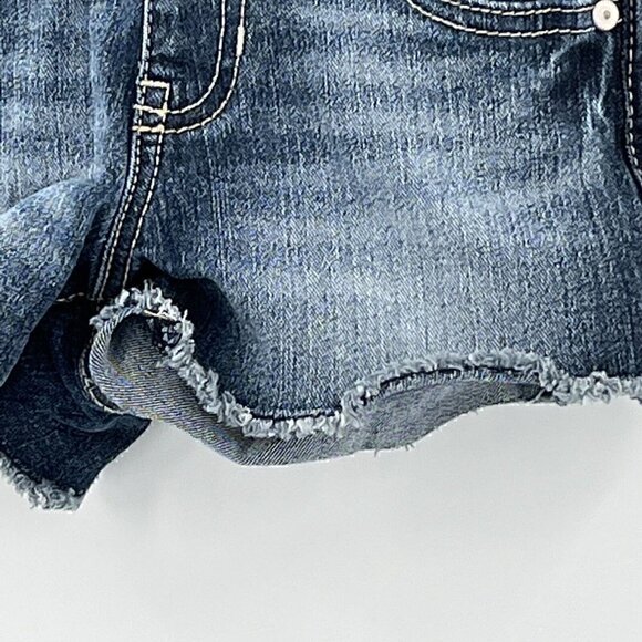 Jordache Bib Overall Shorts Blue Denim Girls Size XS 4-5 Summer - Picture 5 of 11